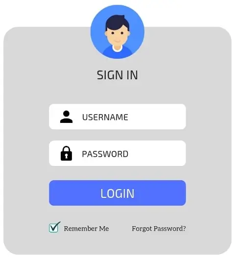Foto ilustrativa de uma tela de login de usuário